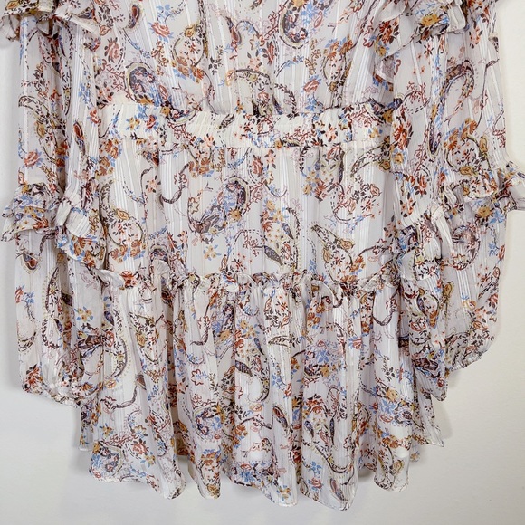 EN SAISON | RUFFLE NECK PAISLEY MINI DRESS - Picture 6 of 16